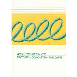 Anleitungsbuch Brother Lochkarten Strickmaschinen